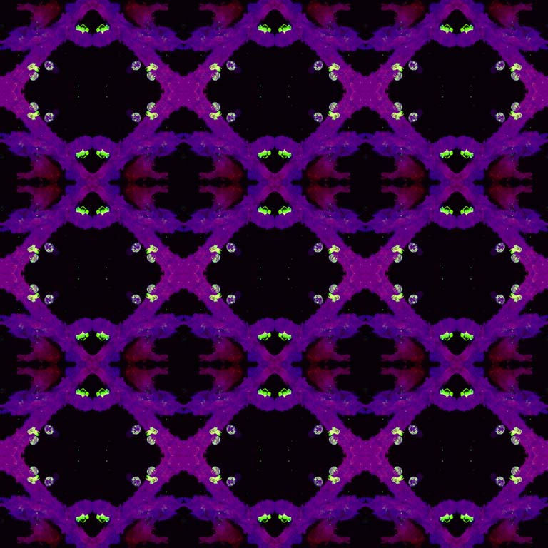 hexagonal lattice-like pattern of cells in purple