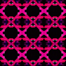 hexagonal lattice-like pattern of cells in pink